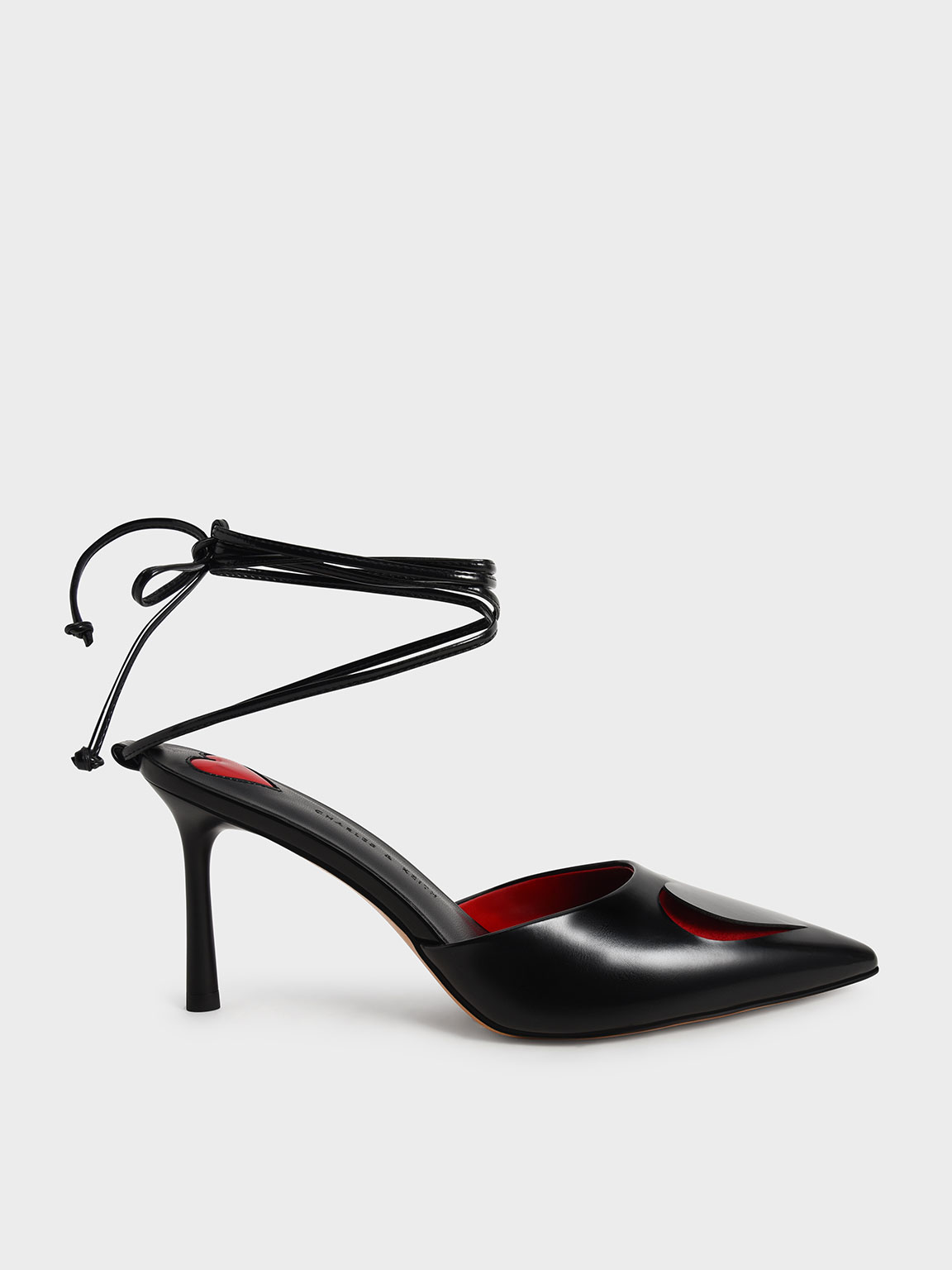 

Amora Heart Cut-Out Lace-Up Pumps