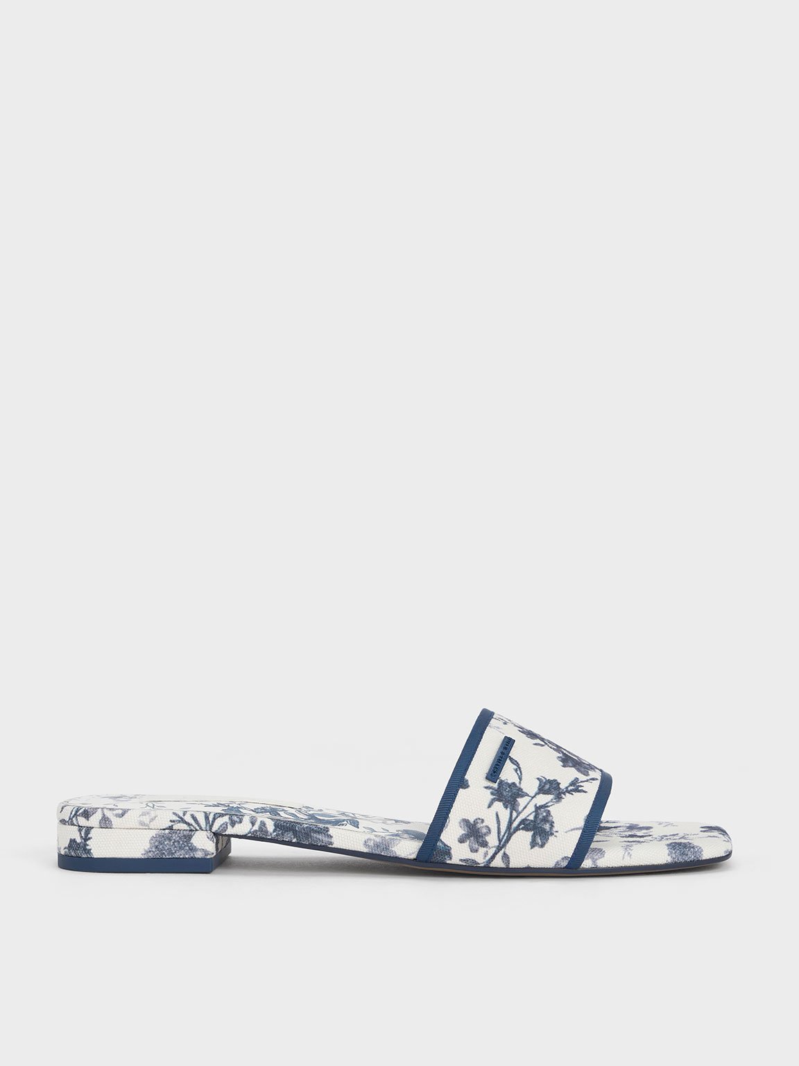 Floral-Print Slide Sandals
