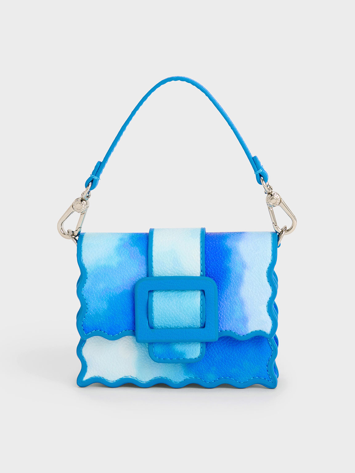 Charles & Keith Waverly Cloud-print Scallop-trim Mini Bag In Multi