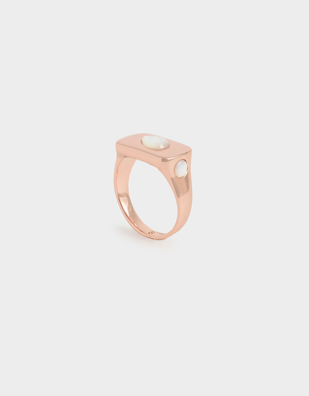 

Moonstone Signet Ring, Rose gold
