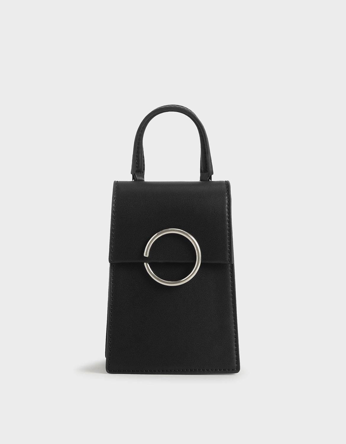 

Ring Detail Elongated Bag, Black