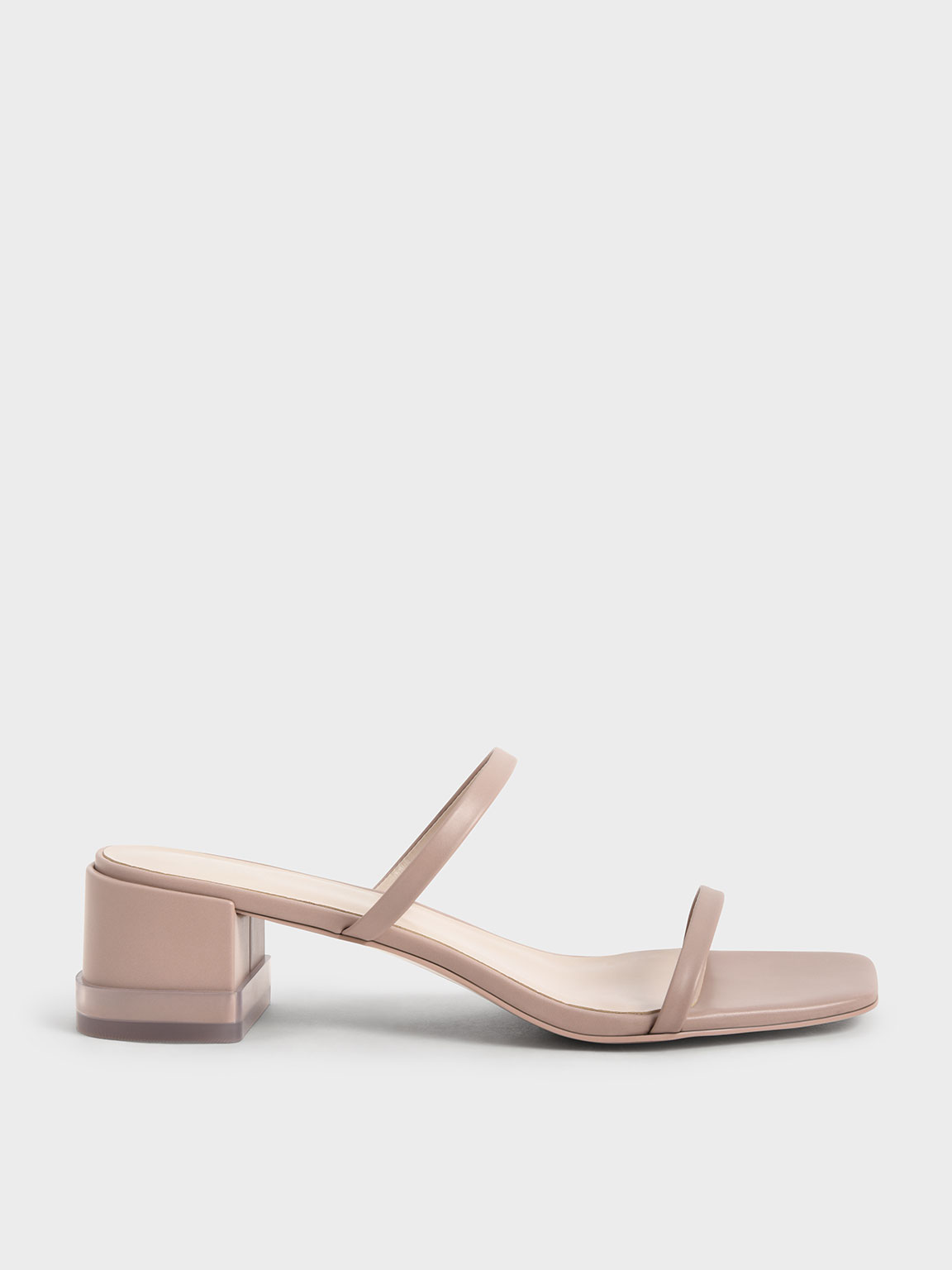 

Double Strap Block Heel Mules