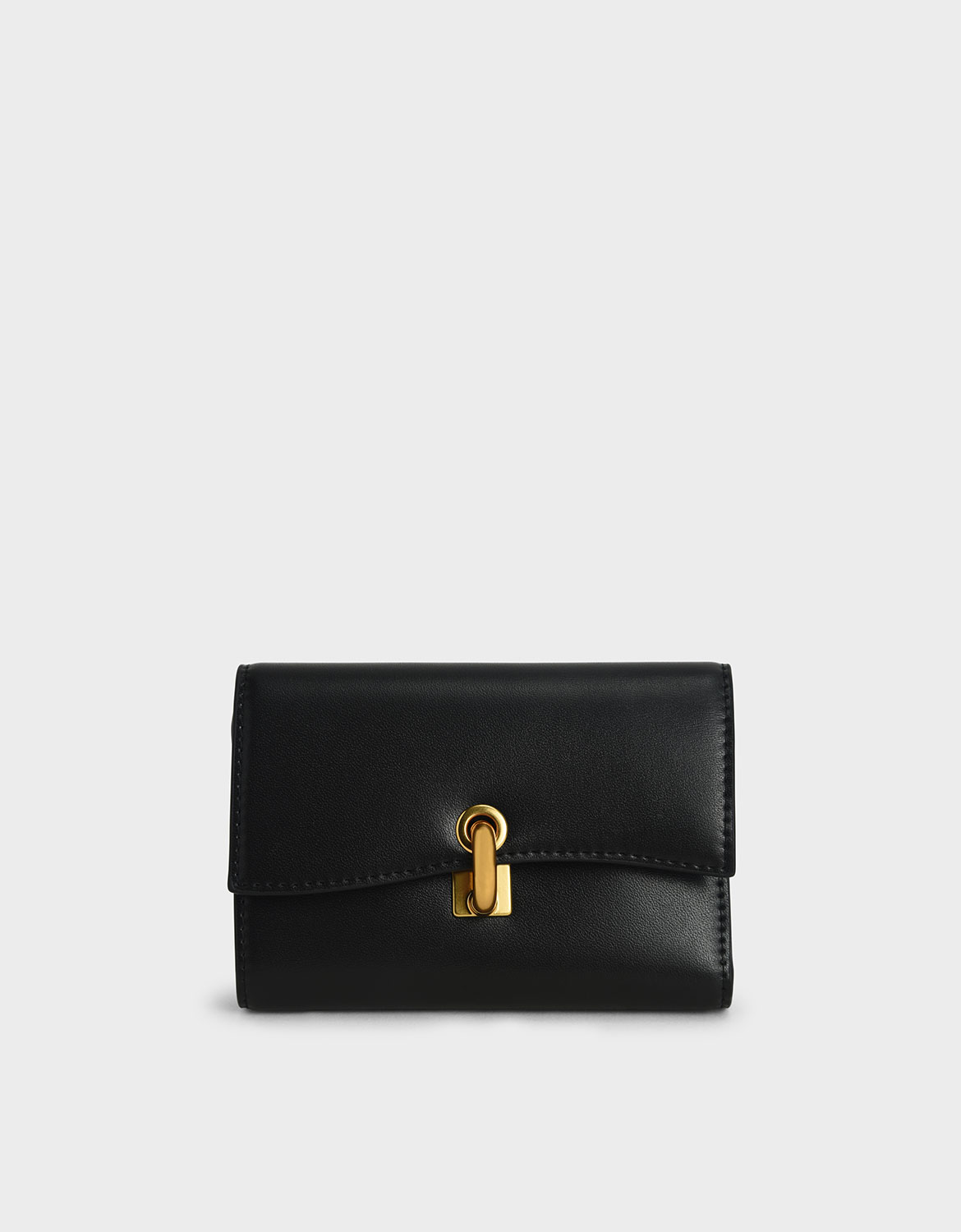 

Turn-Lock Fold Wallet, Black