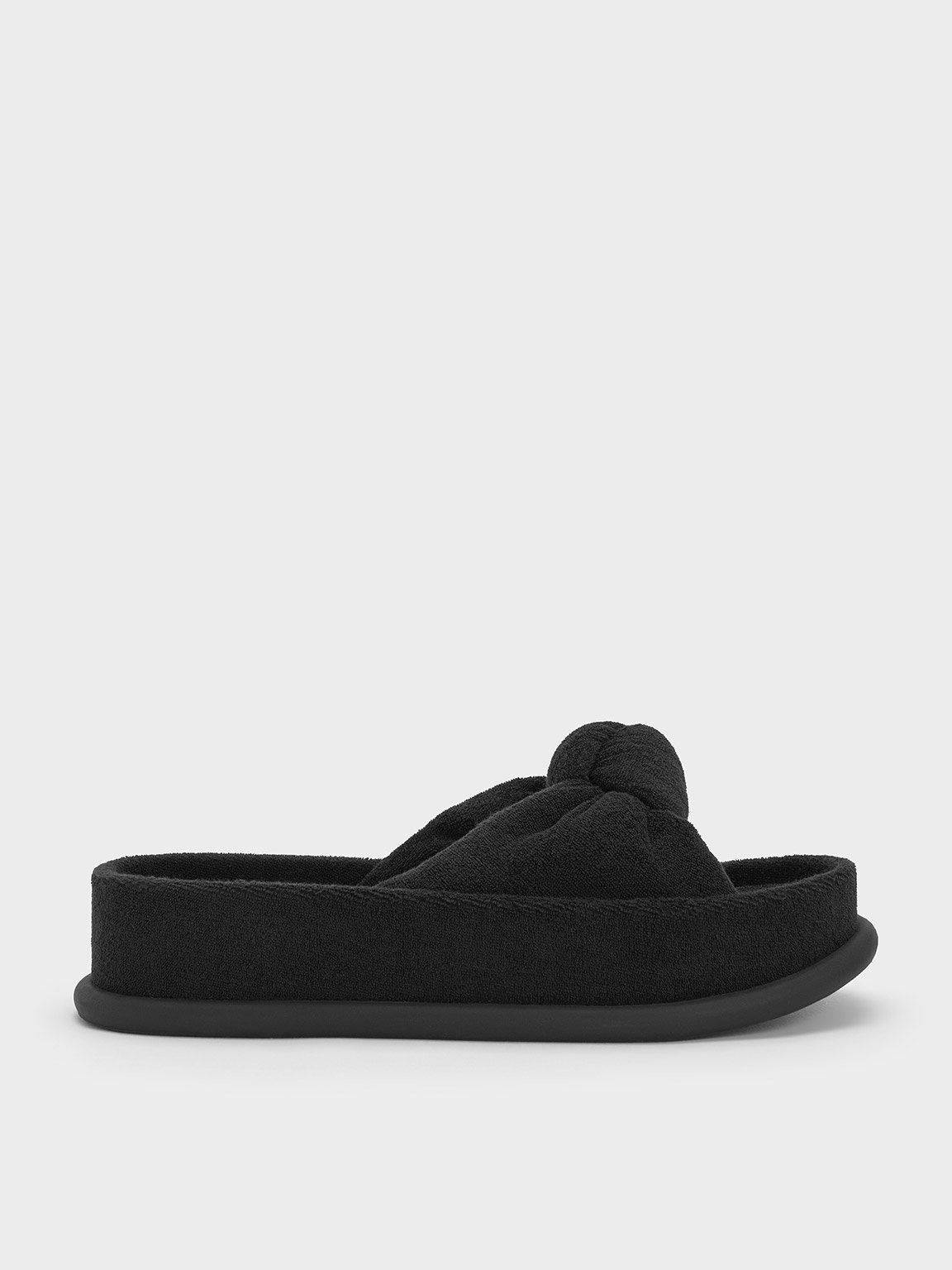 Charles & Keith - Loey Textured Knotted Slides Charles & Keith - Loey Textured Knotted Slides