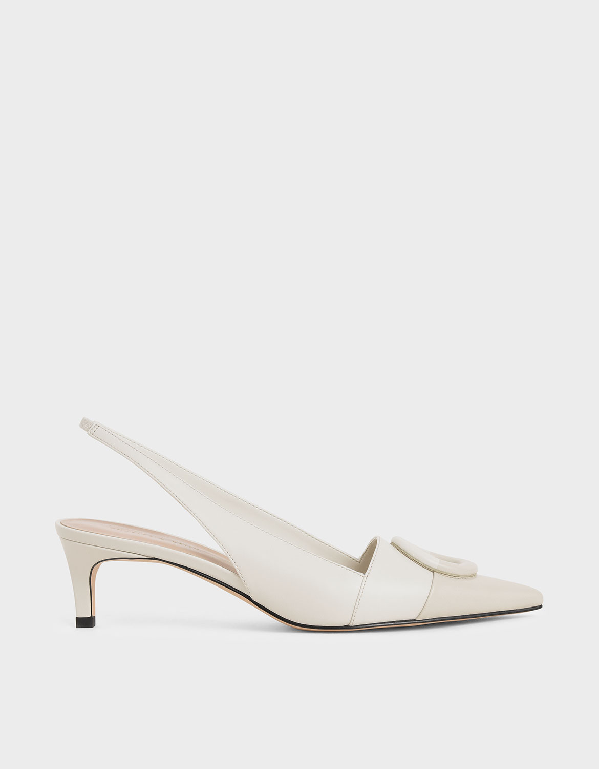 

Mismatched Slingback Pumps, Chalk