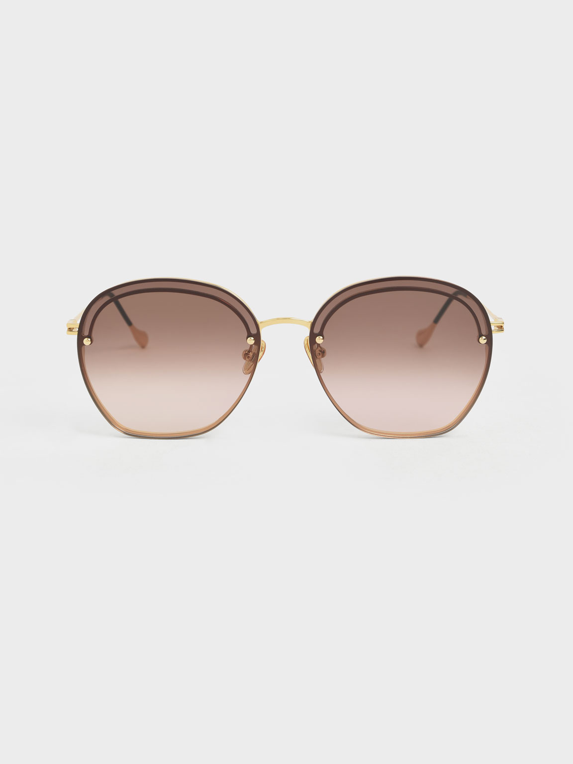 

Wire Frame Butterfly Sunglasses, Gold