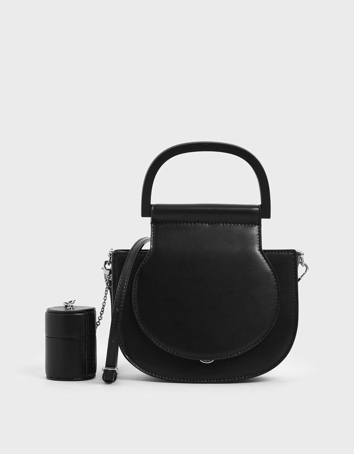

Mini Top Handle Saddle Bag, Black