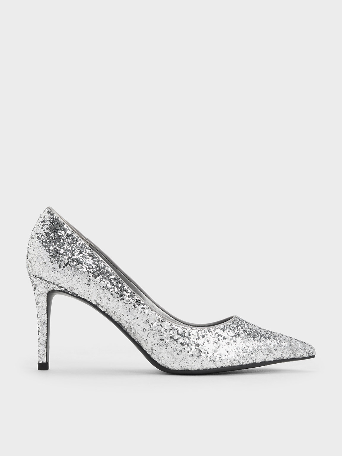 Emmy Glittered Pointed-Toe Pumps