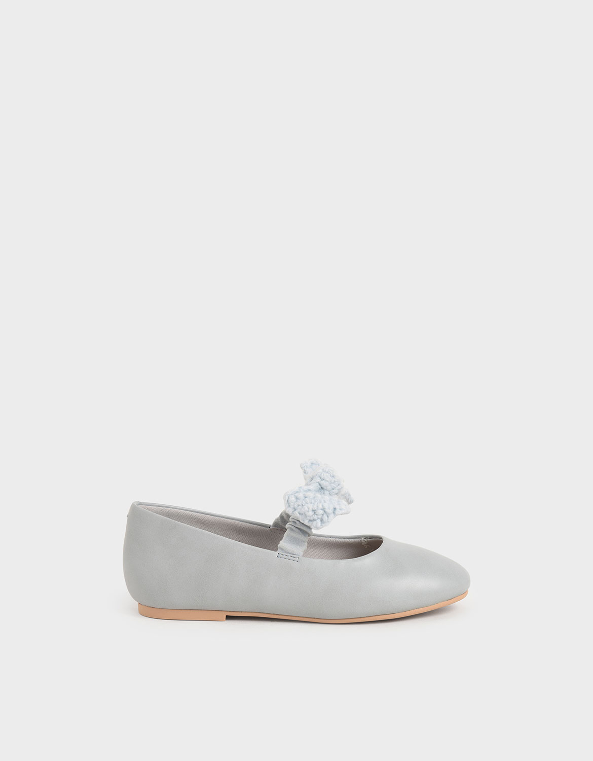 

Girls' Crochet Bow Mary Jane Flats, Light blue