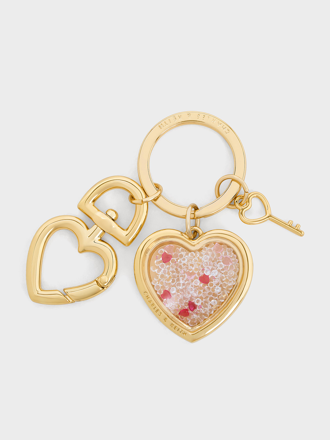 Heart Lock Crystal Keychain