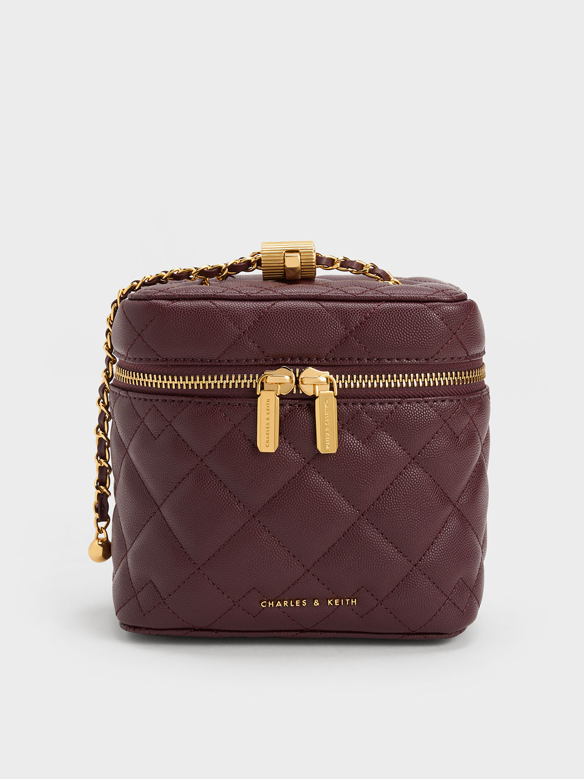 バッグ CHARLES & KEITH Charles & Keith Nezu Quilted Boxy Bag In Dark Chocolate | ModeSens