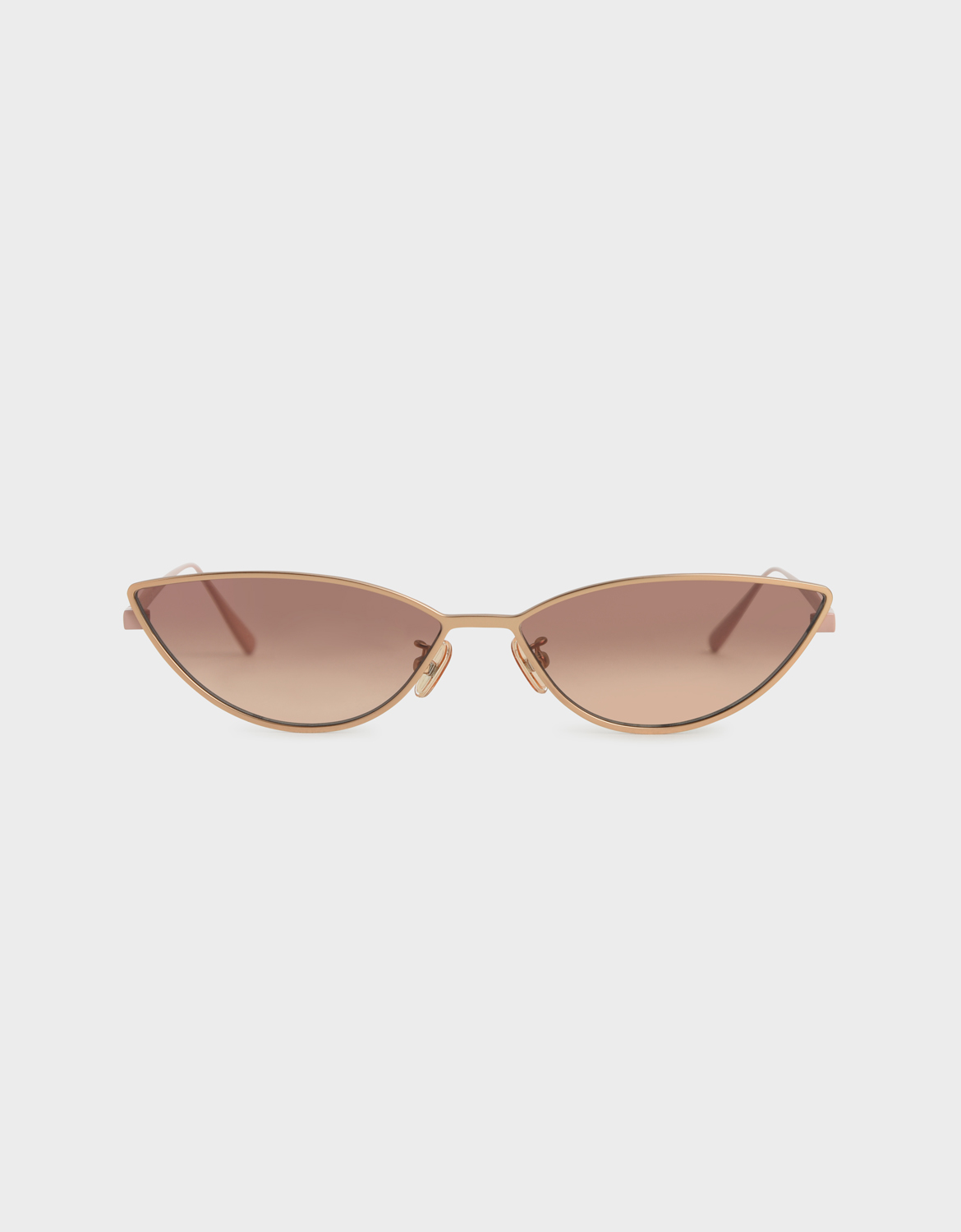 

Tinted Cat-Eye Sunglasses, Rose gold