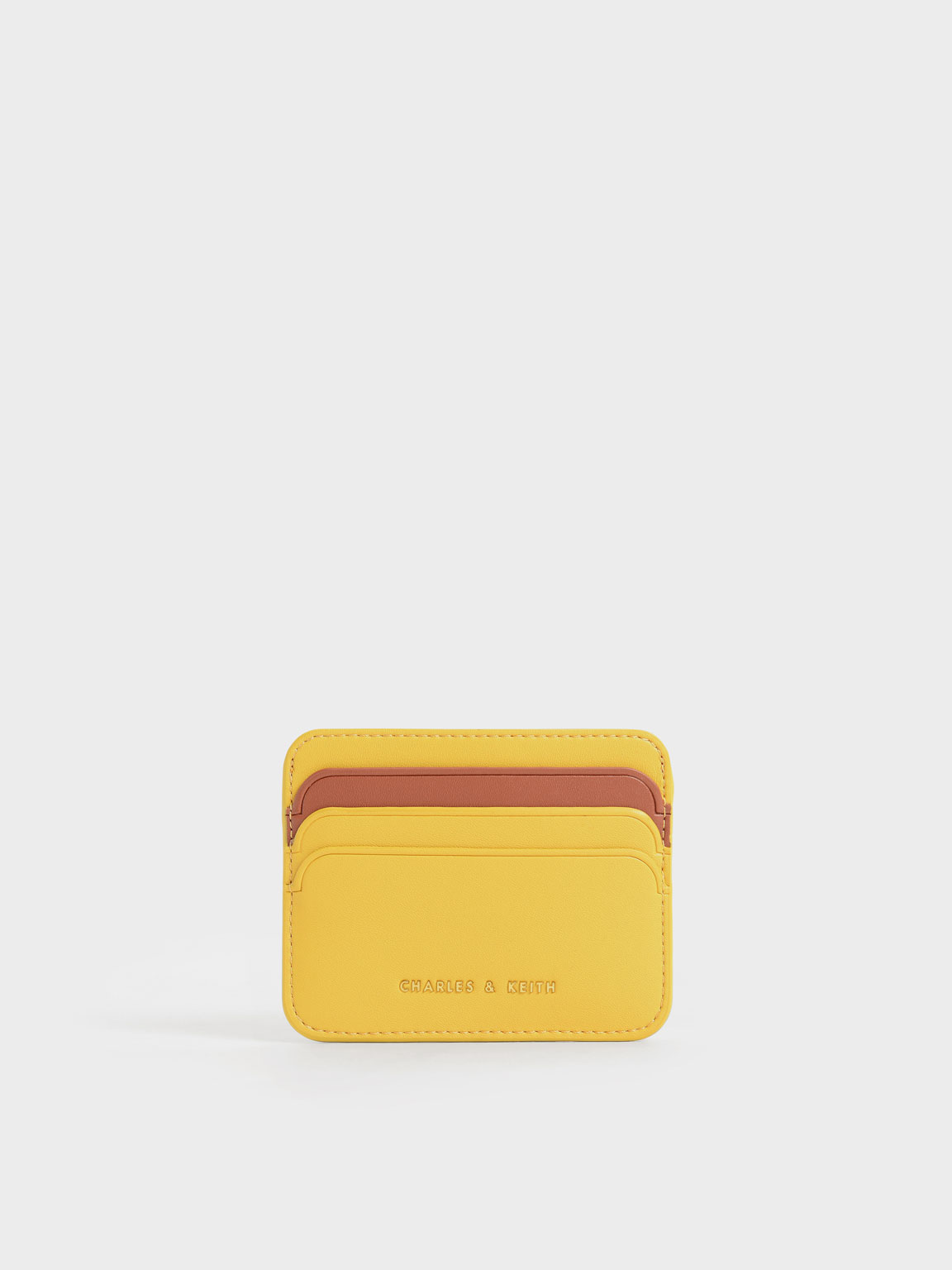 

Two-Tone Multi Slot Card Holder, Mustard