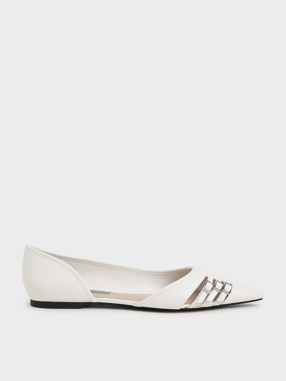 

Half D'Orsay Cut-Out Ballet Pumps