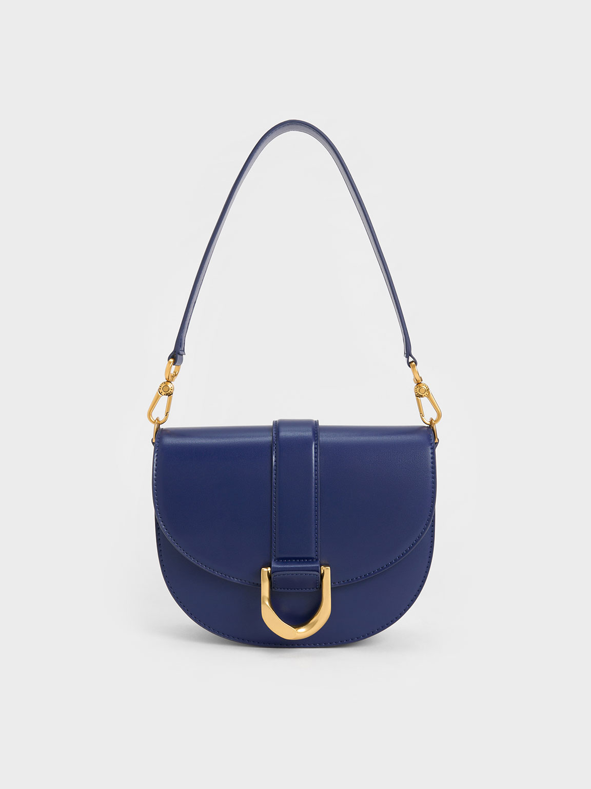 Charles & Keith Gabine Saddle Bag In Navy ModeSens