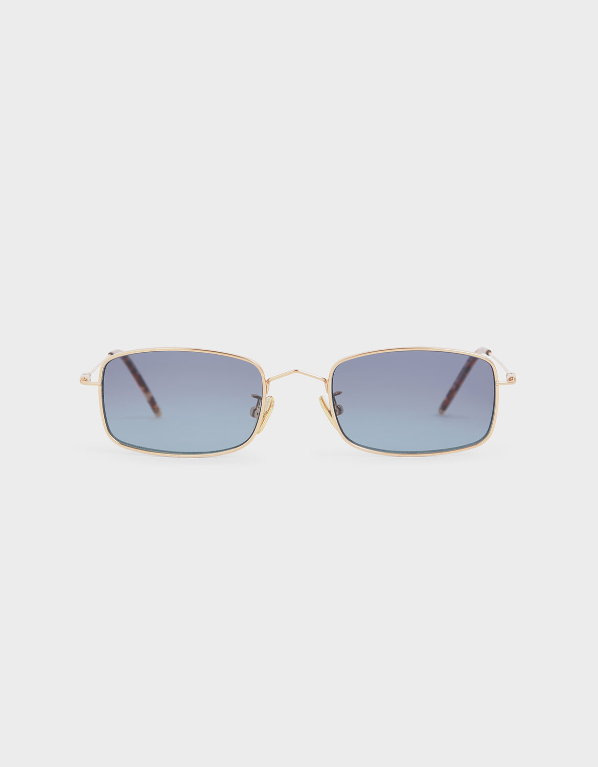 

Rectangular Wireframe Sunglasses, Blue