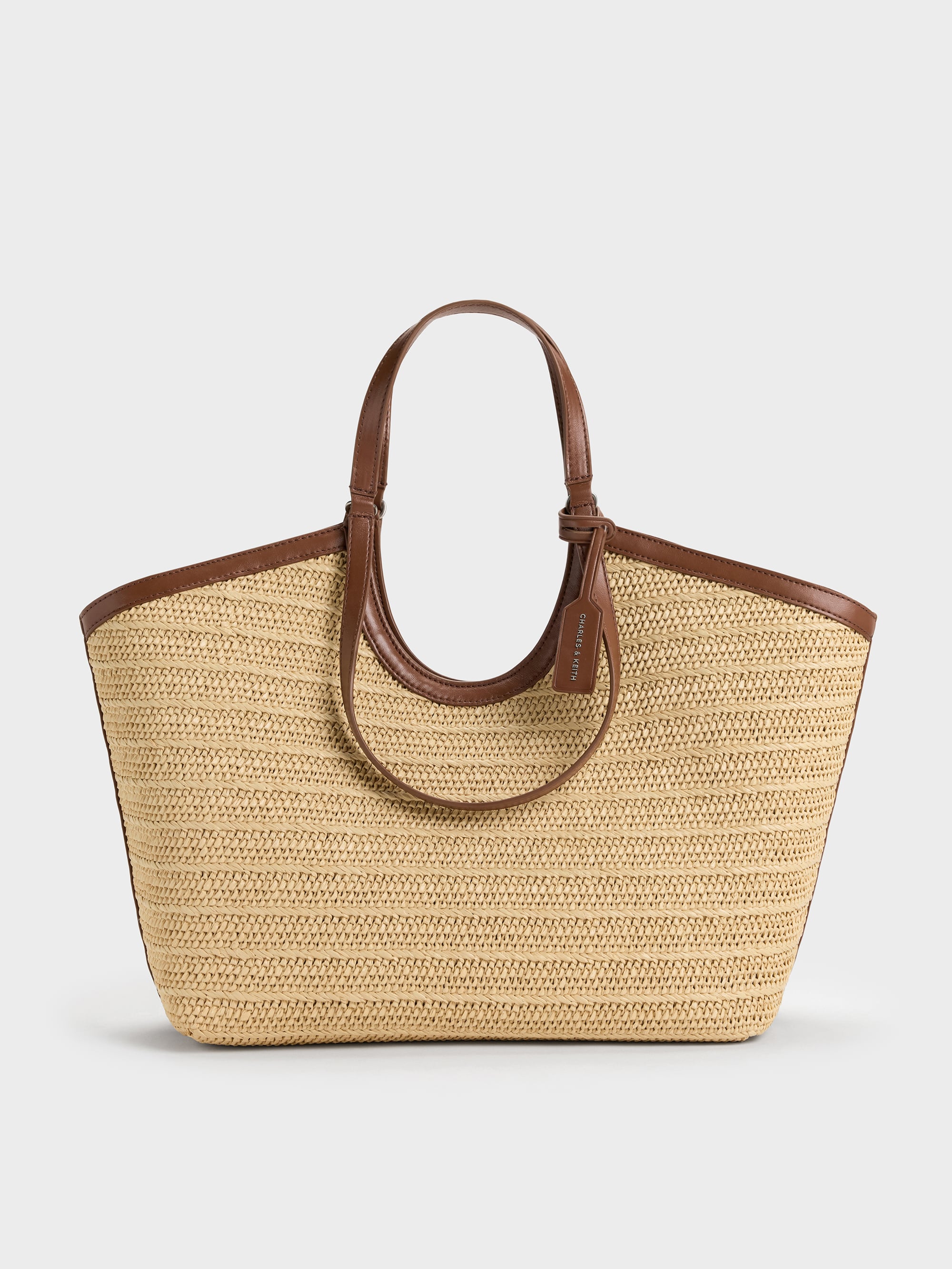 Charles & Keith - Ivette Raffia Woven Tote Bag