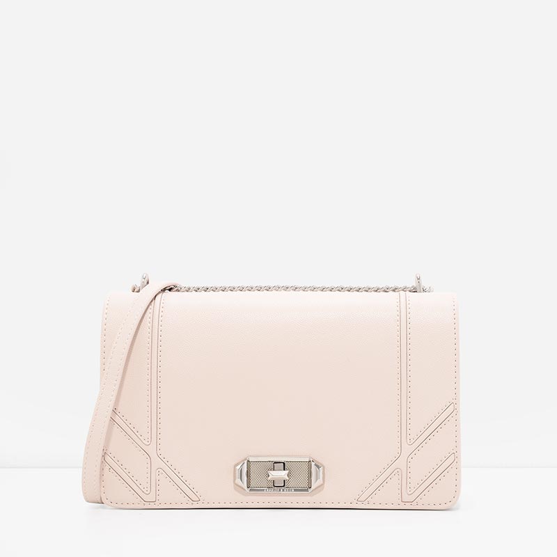 

Turn-Lock Chain Crossbody, Light pink