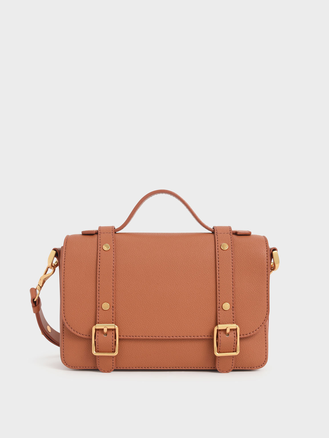 

Satchel Messenger Bag, Cognac