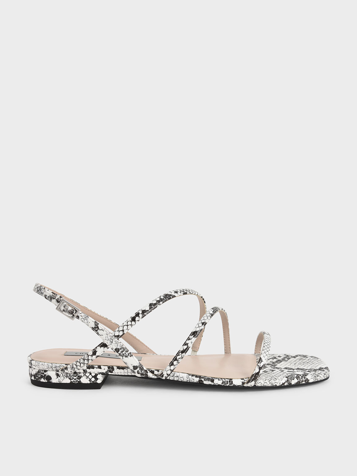 

Snake Print Strappy Slingback Sandals
