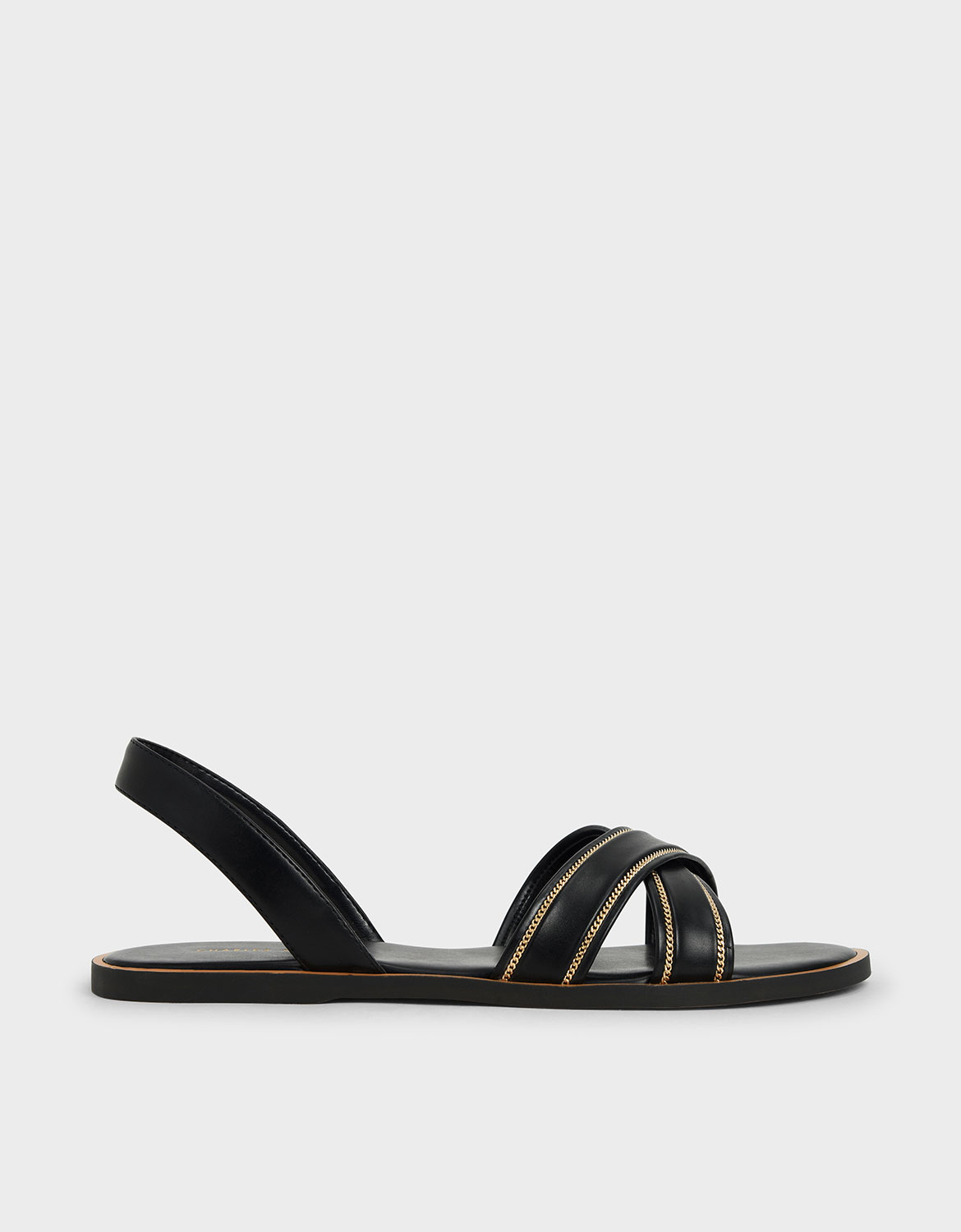 

Embellished Slingback Sandals, Black
