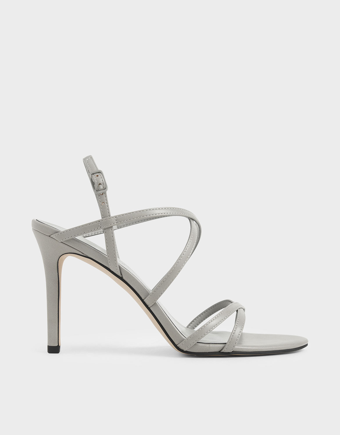 

Criss Cross Strappy Stiletto Heels, Light grey