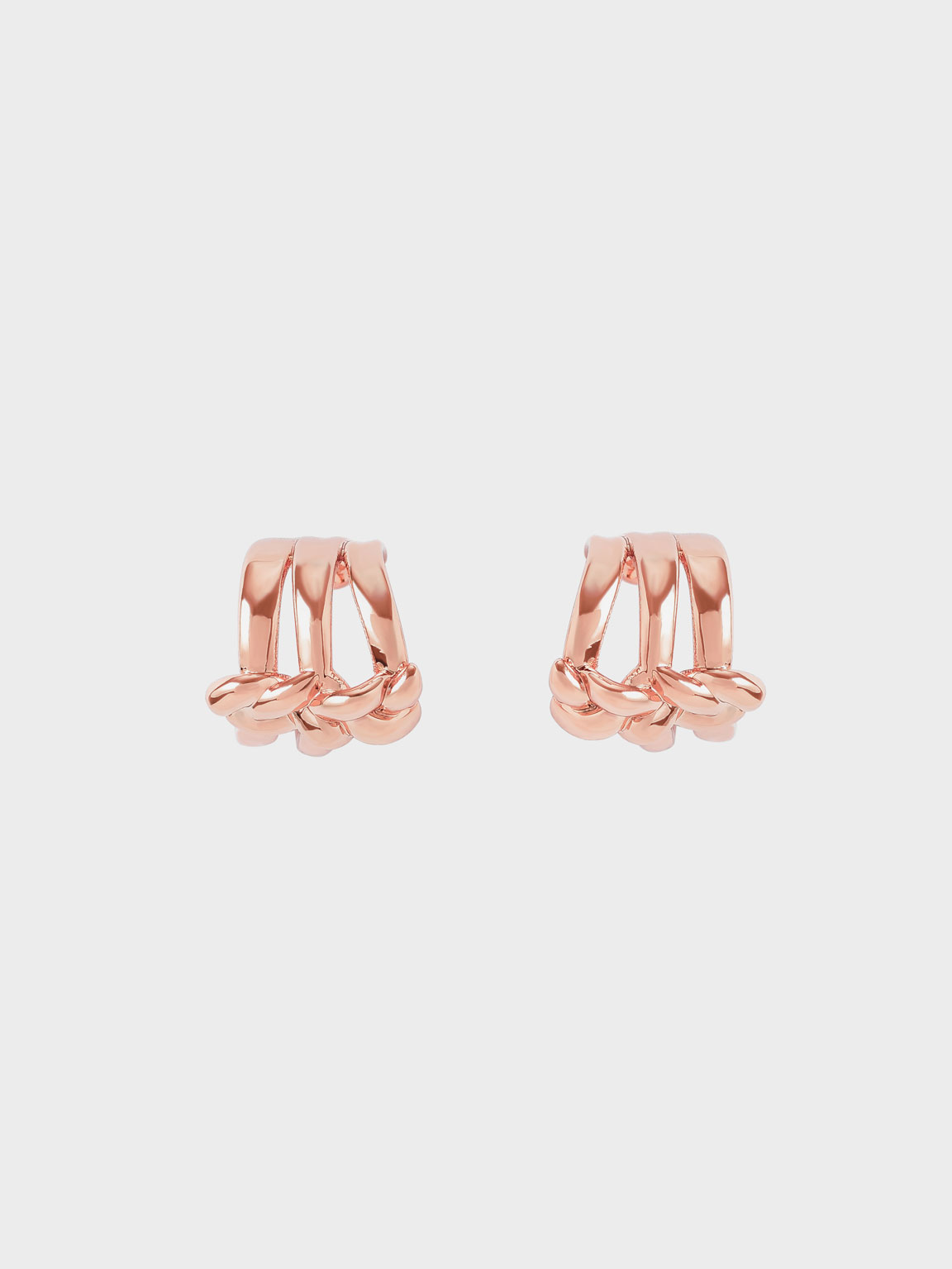 

Sculptural Stud Earrings, Rose gold