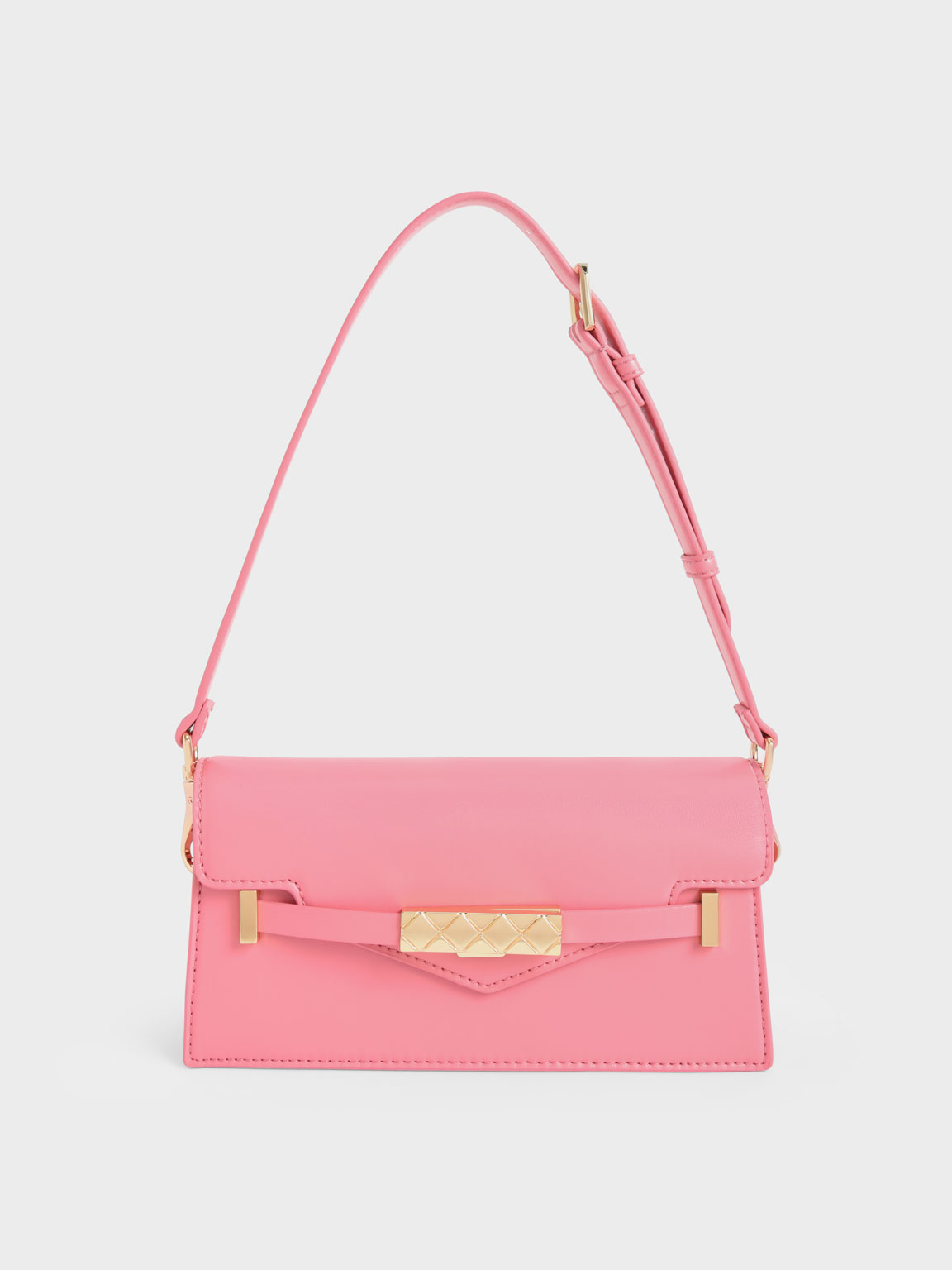 Pink Mini Sabrina Envelope Shoulder Bag | CHARLES & KEITH UK