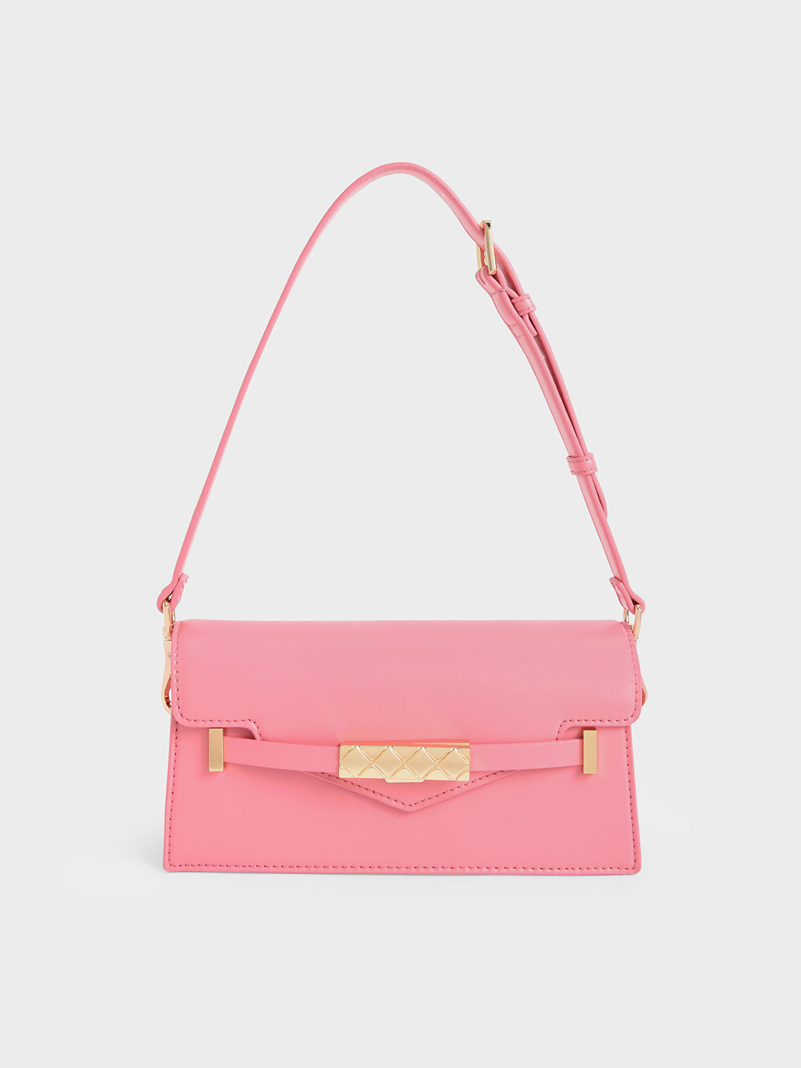 Pink Mini Sabrina Envelope Shoulder Bag | CHARLES & KEITH UK