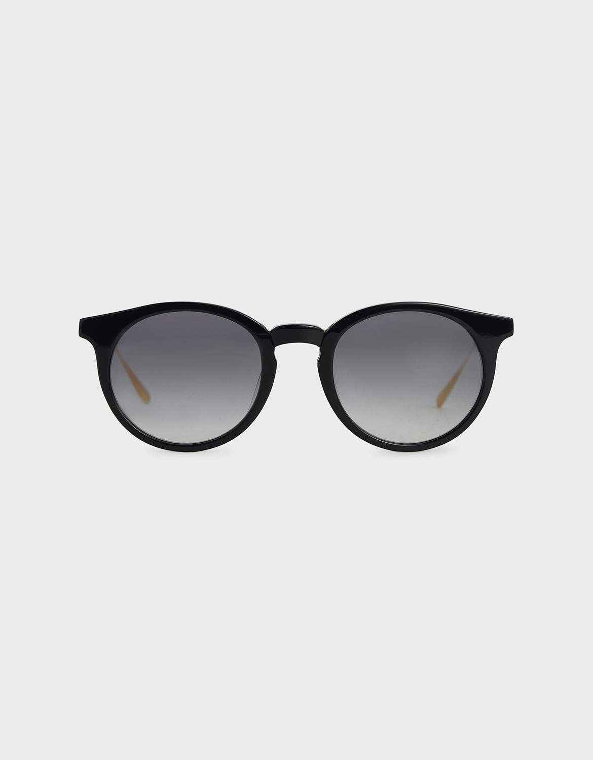 

Round Acetate Sunglasses, Black