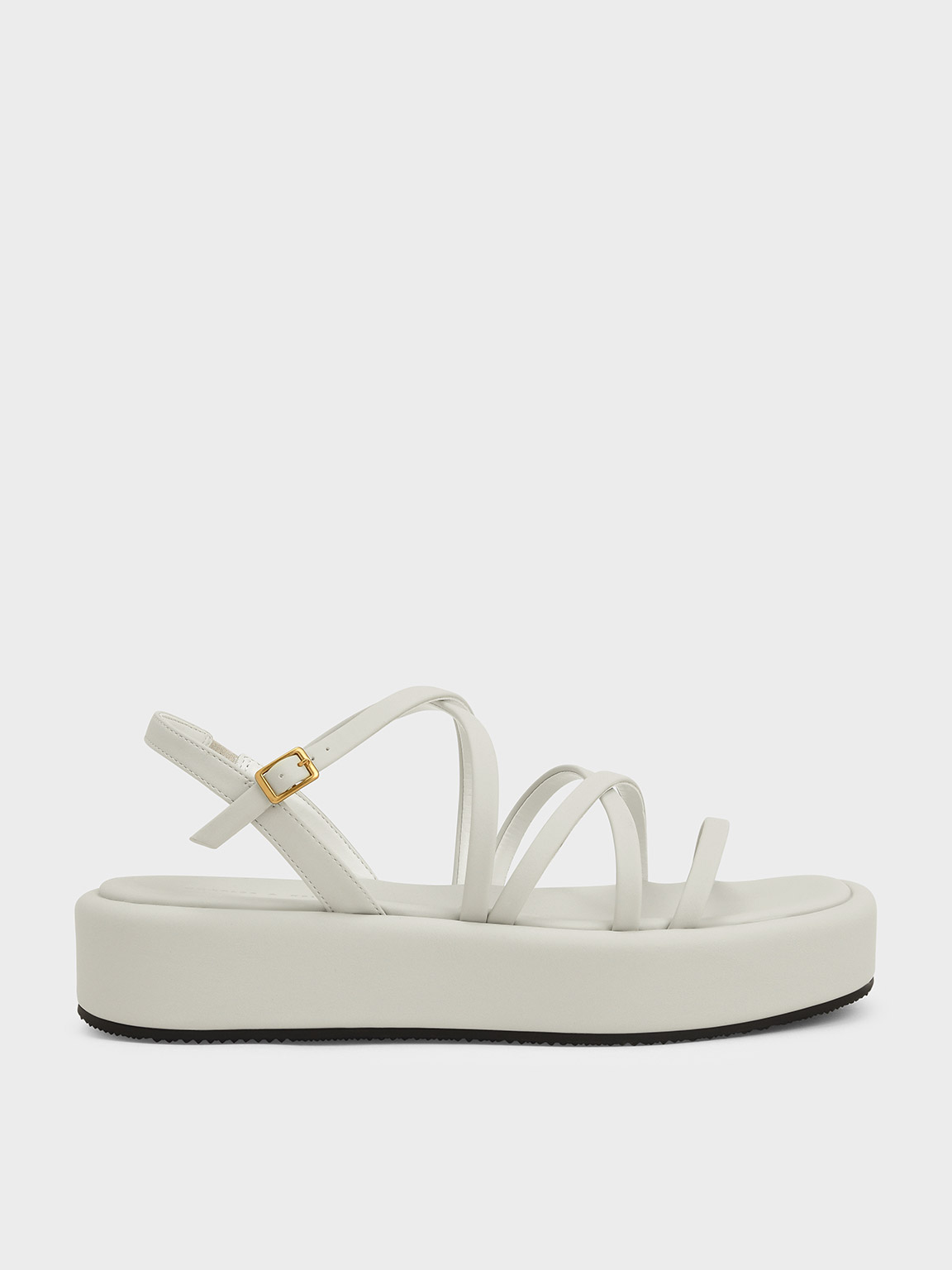 Charles and keith white sandals 2025
