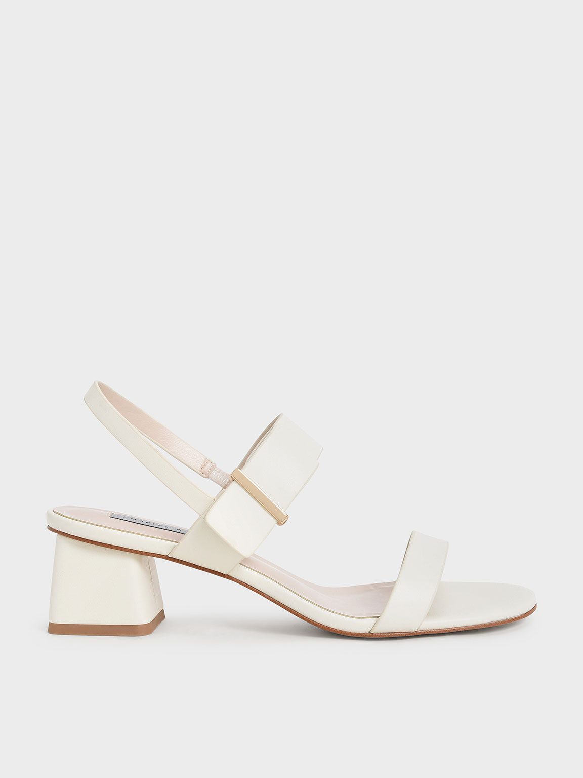 

Metallic Accent Block Heel Slingback Sandals