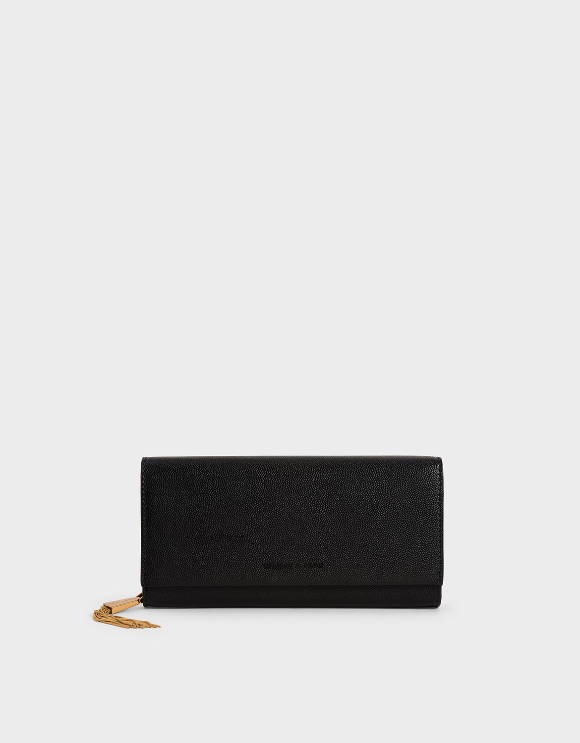 

Tassel Detail Long Wallet, Black