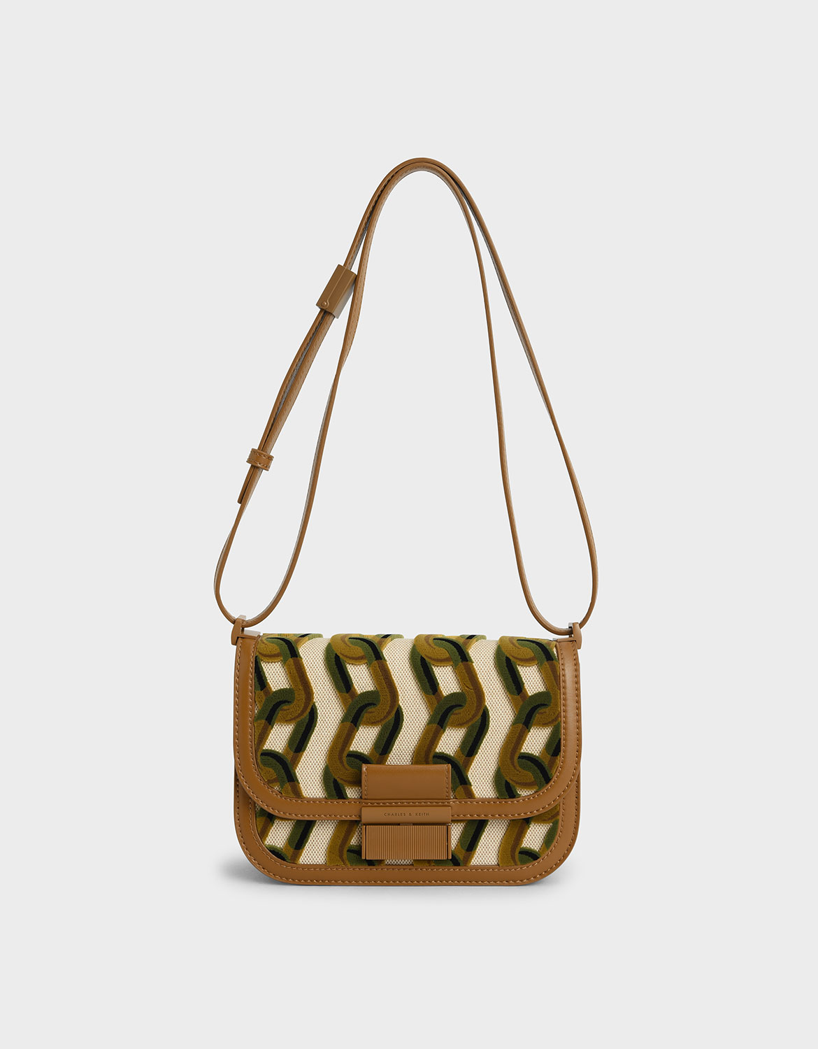 

Charlot Printed Canvas Bag, Brown