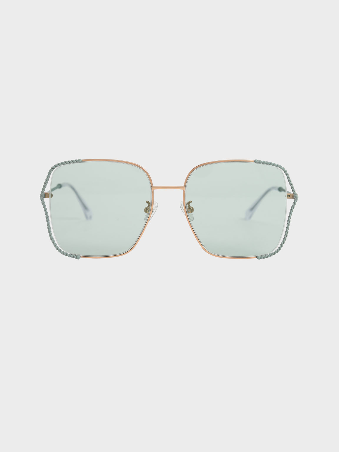 

Tinted Butterfly Sunglasses, Green