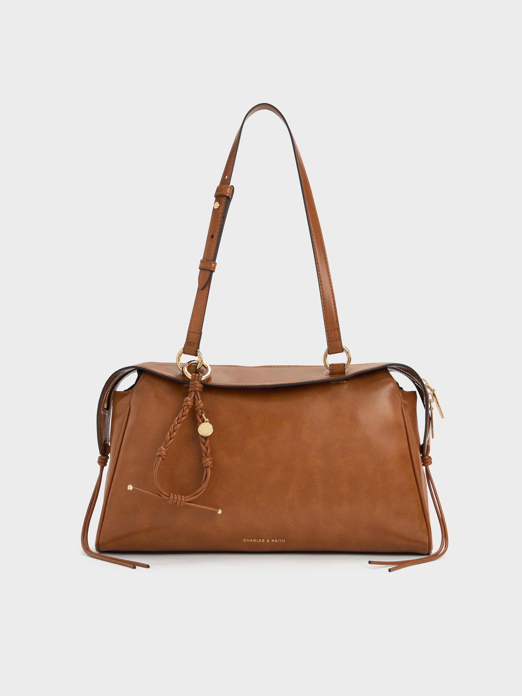 Charles & Keith - Haylen Braided-Charm Tote Bag