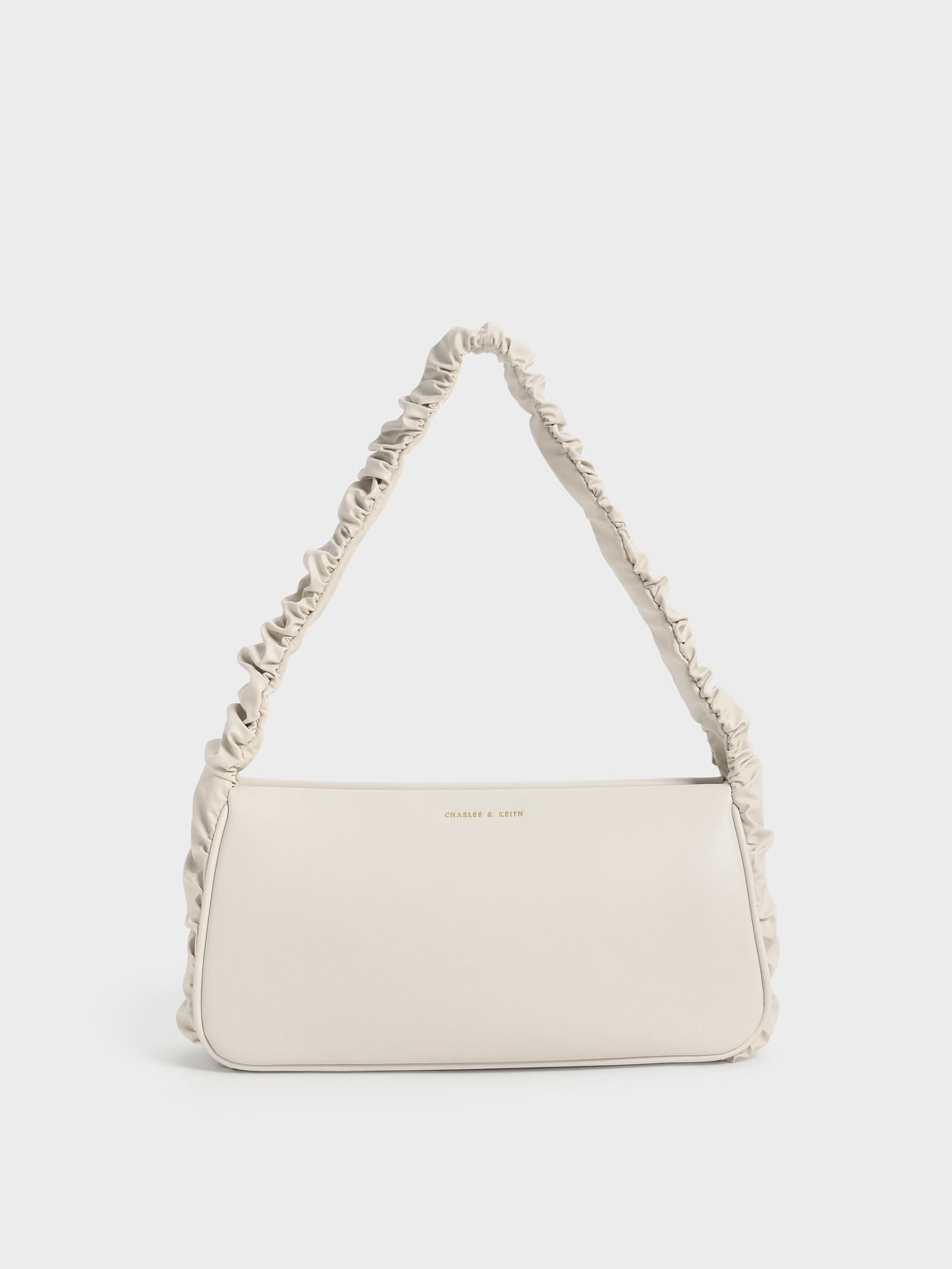 

Riley Ruffle-Trim Bag​, Cream