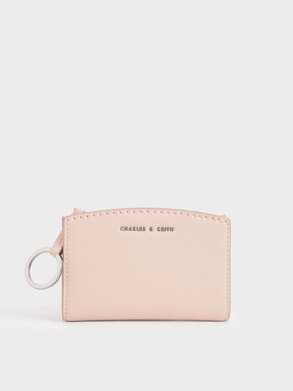 

Ring Detail Card Holder, Light pink