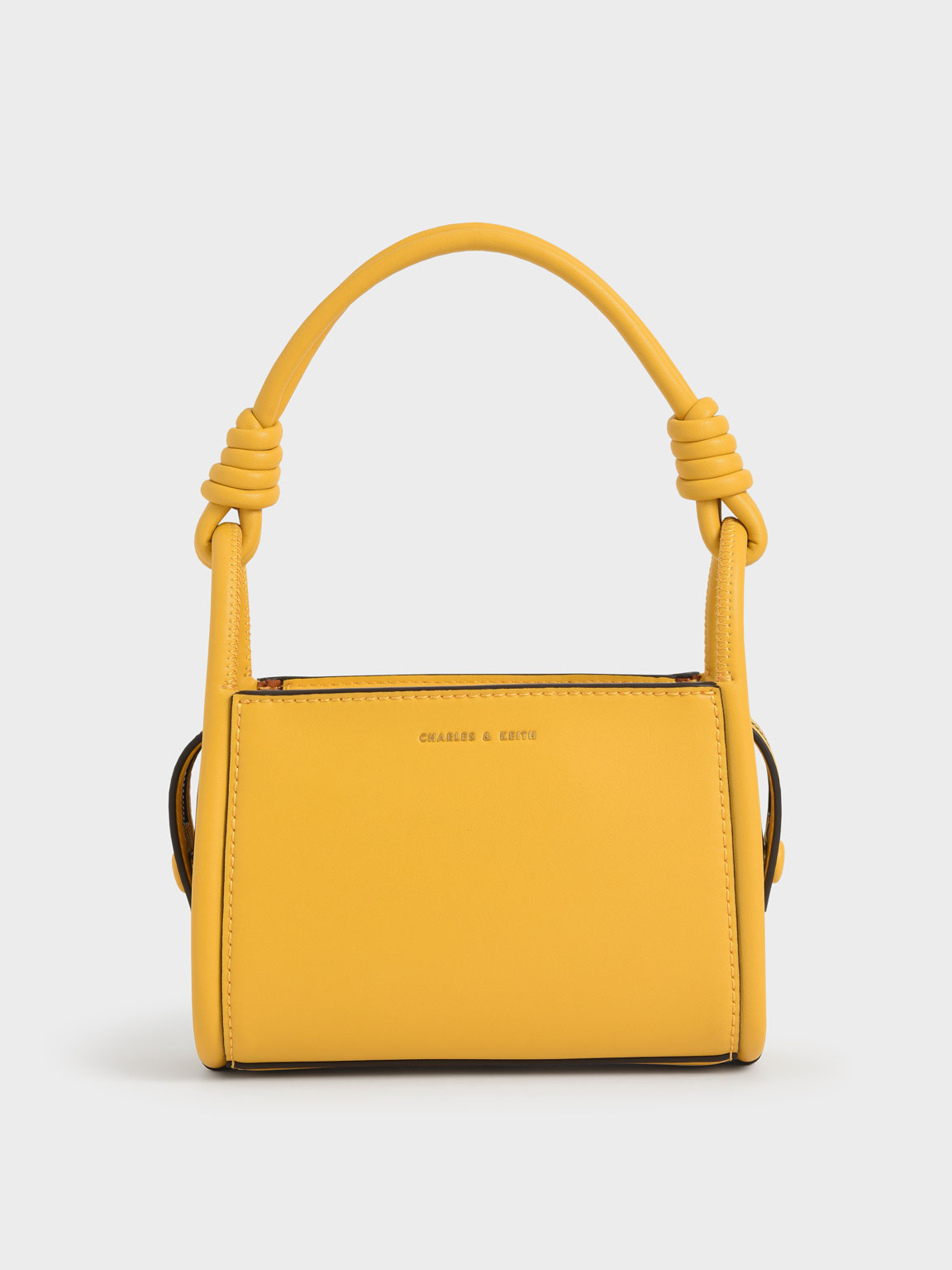 

Knotted Handle Boxy Bag, Yellow