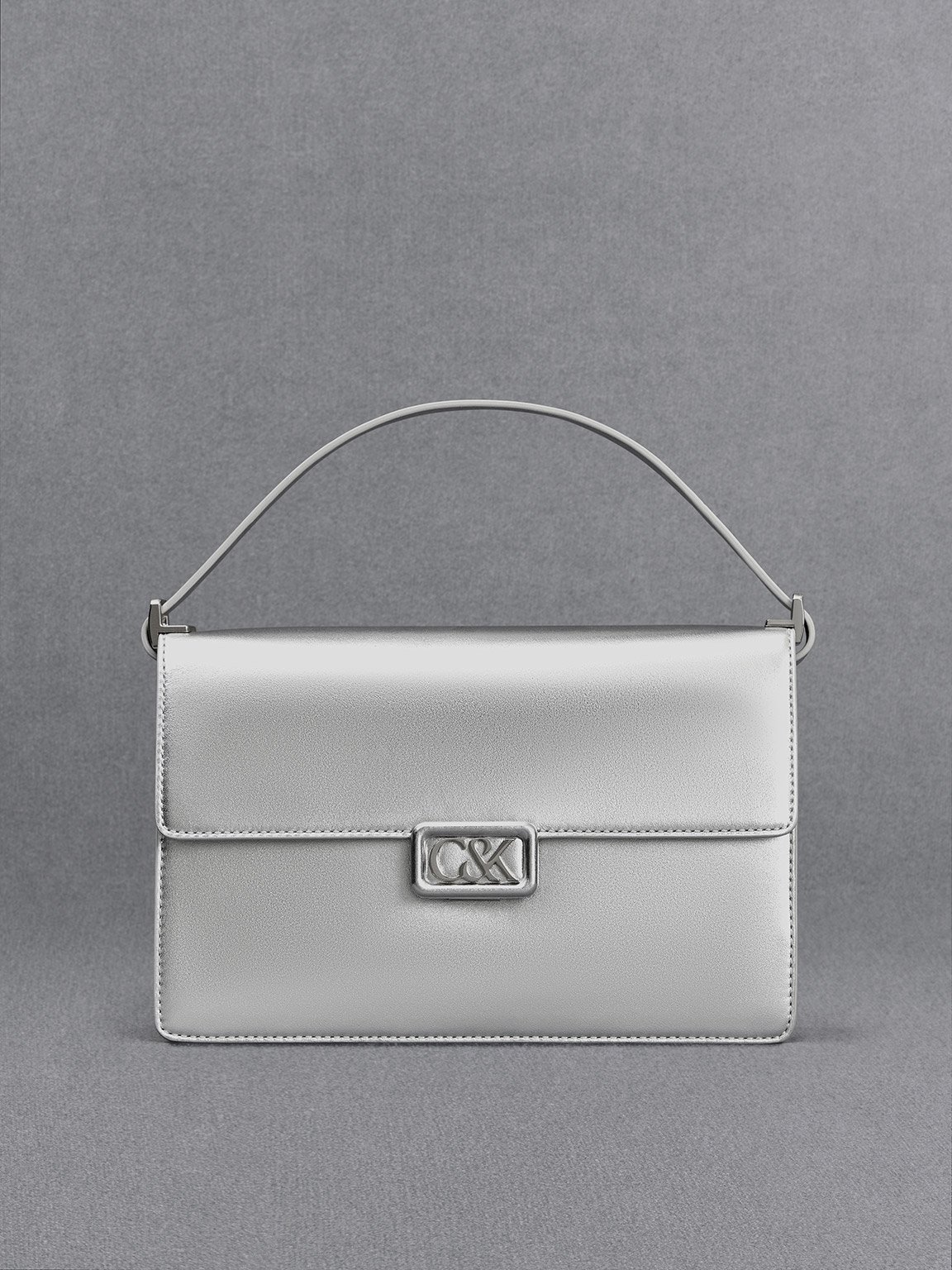 Charles & Keith - Metallic Leather Shoulder Bag Charles & Keith - Metallic Leather Shoulder Bag