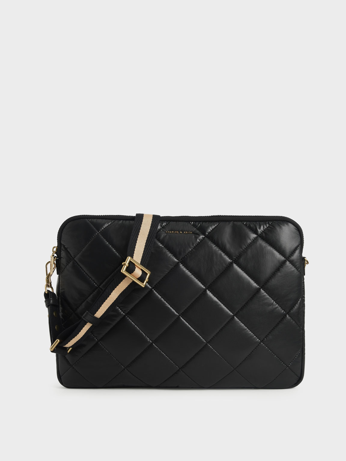 

Quilted Laptop Bag, Black