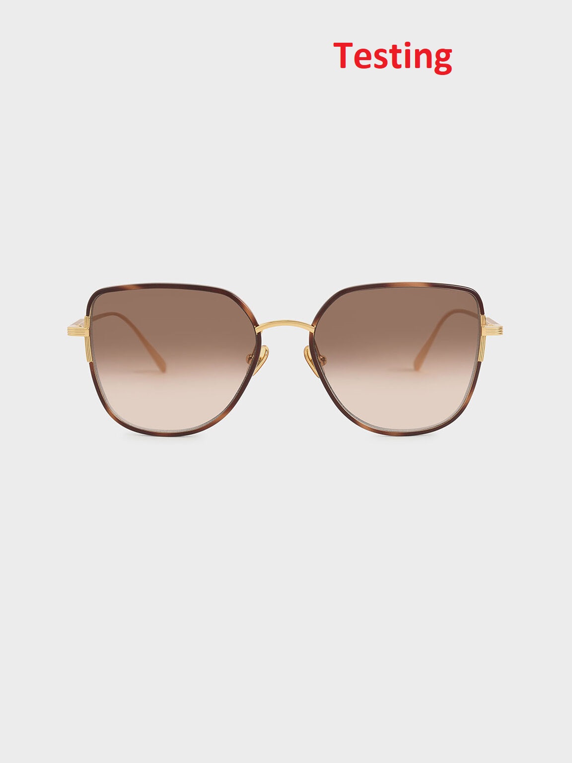 

Cut-Out Frame Butterfly Sunglasses, T. shell