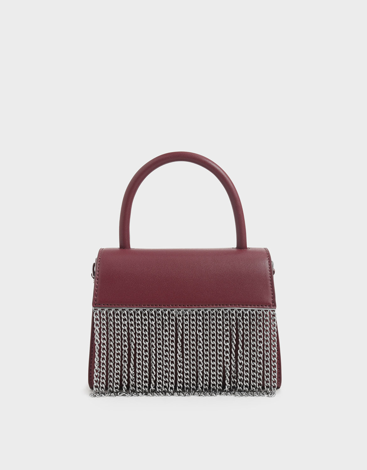 

Metallic Fringe Top Handle bag