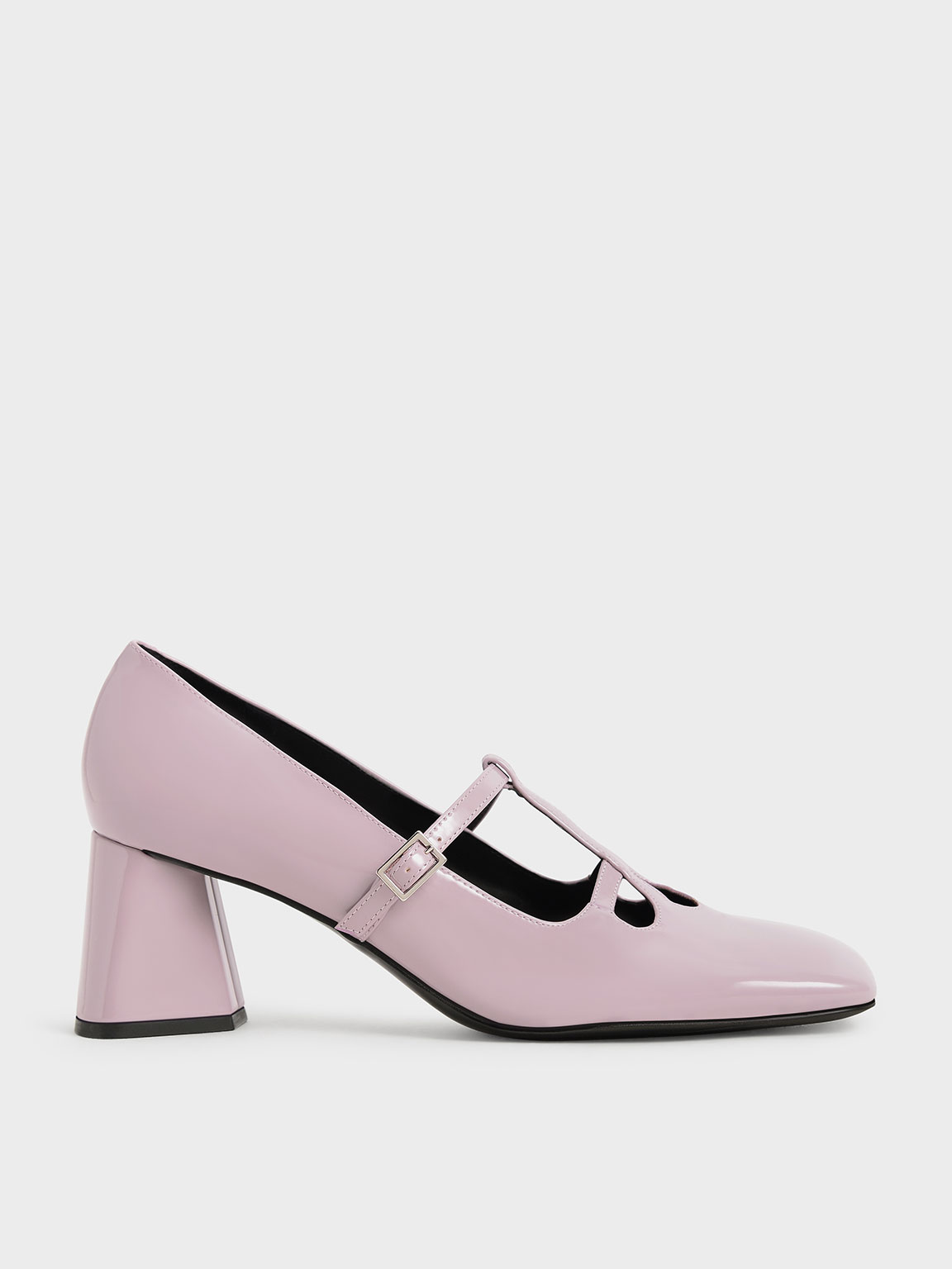 

Patent Double Strap Mary Jane Pumps