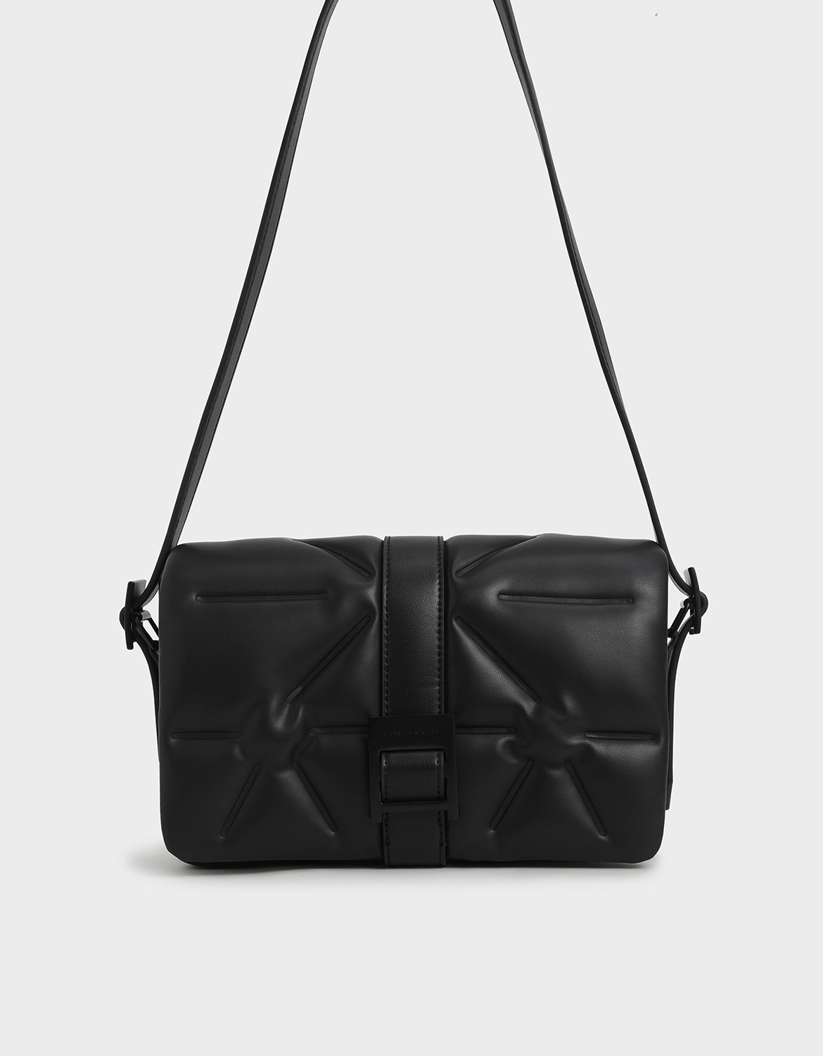 

Quilted Shoulder Bag, Ultra-matte black