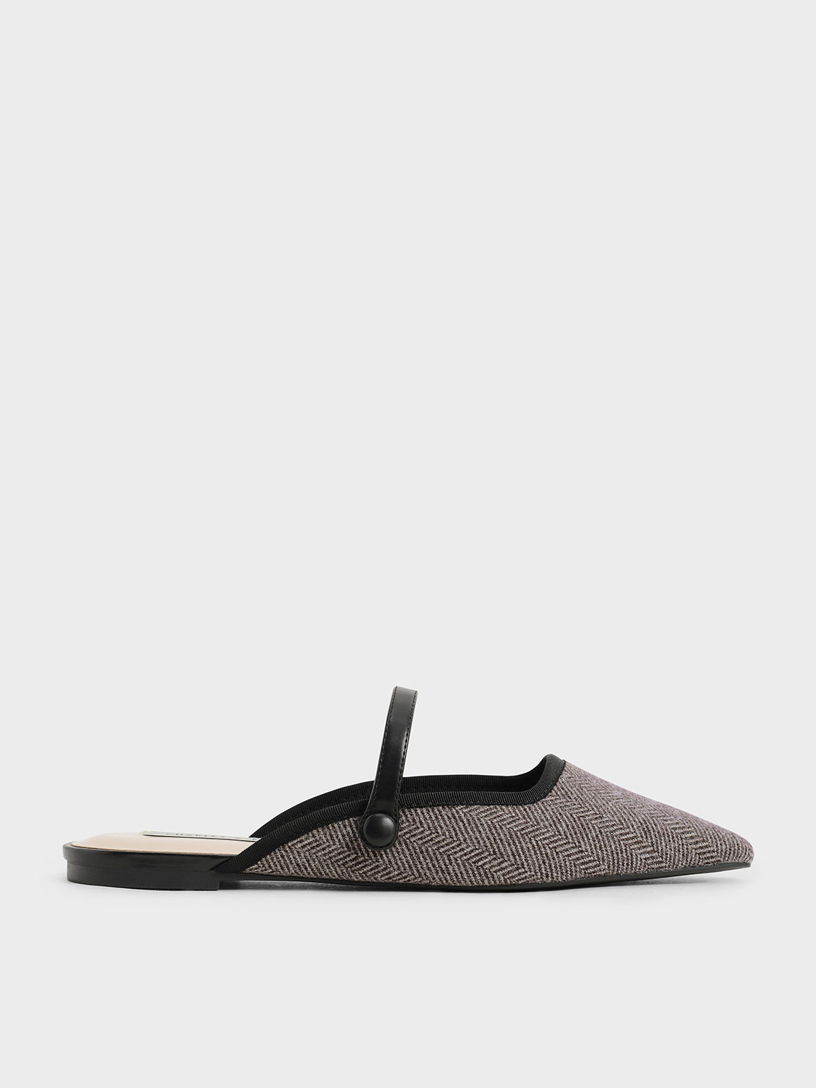 

Woven Fabric Mary Jane Mules