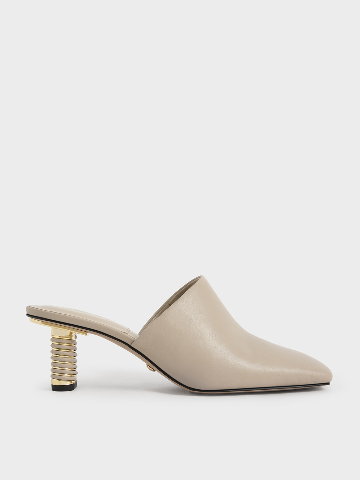 

Raquel Leather Metallic Blade Heel Mules
