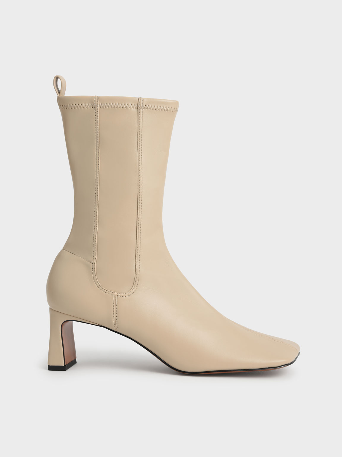 

Stitch-Trim Slip-On Calf Boots