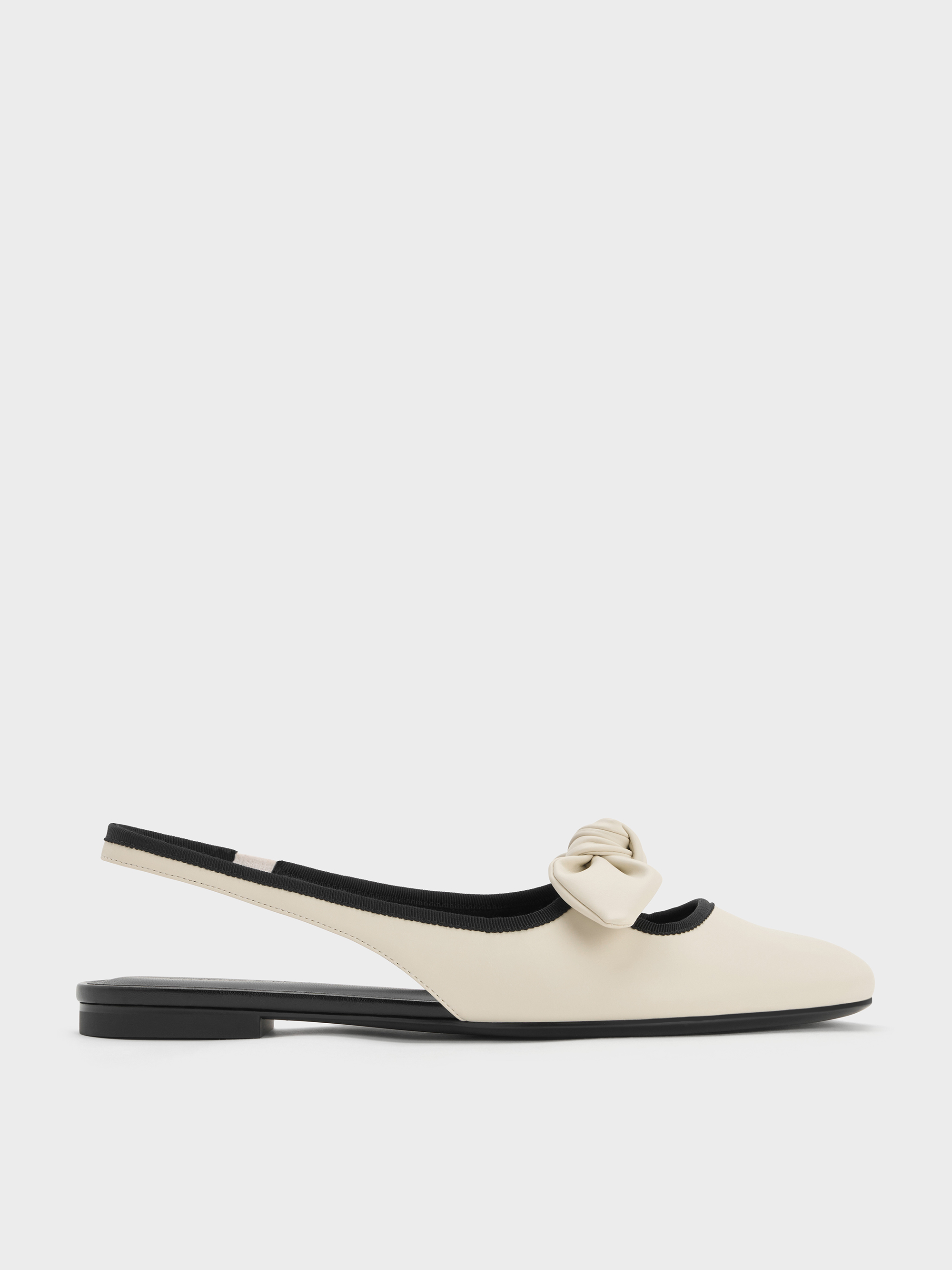 Charles & Keith - Knotted Bow Slingback Flats