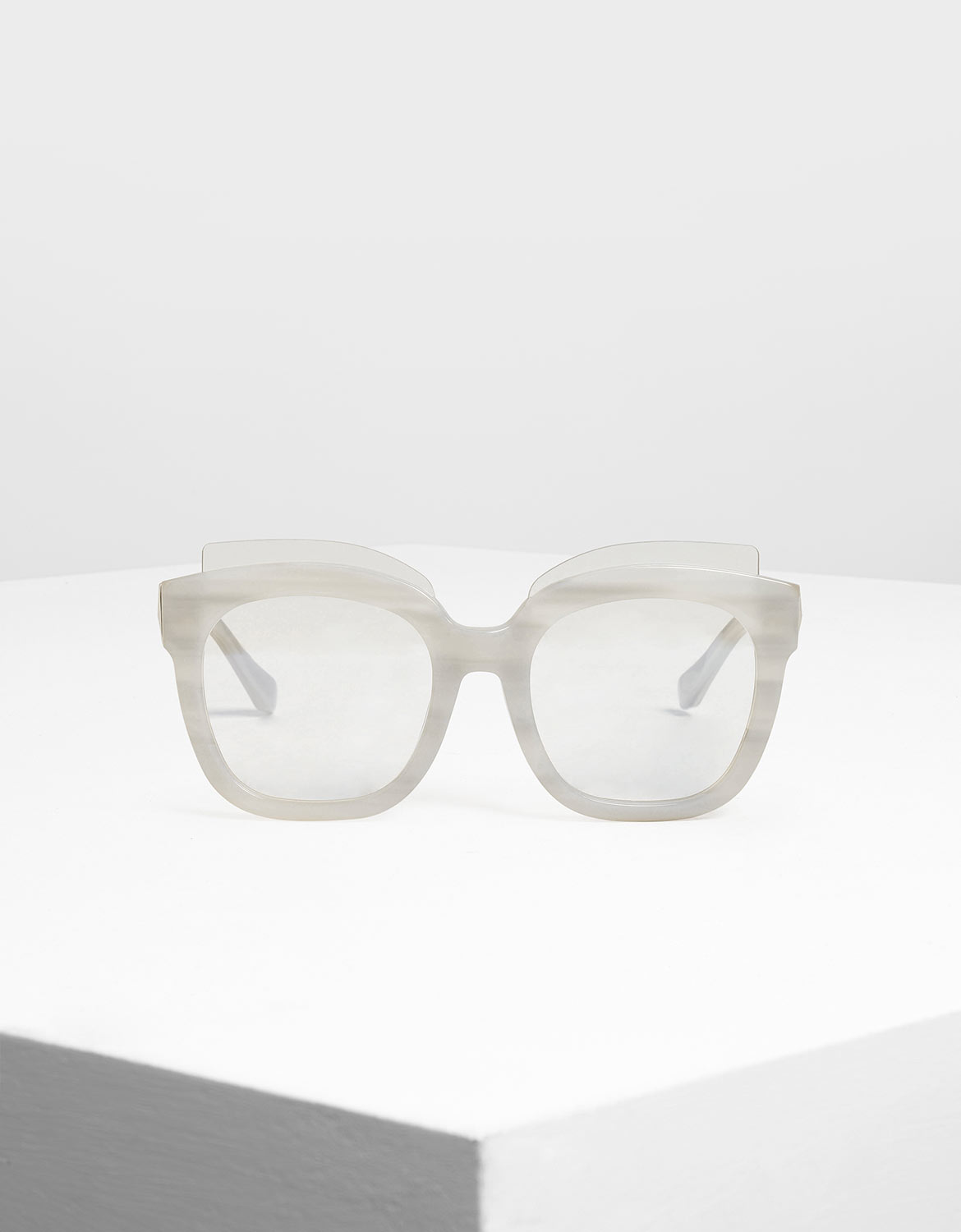 

Oversized Lens Sunglasses, White